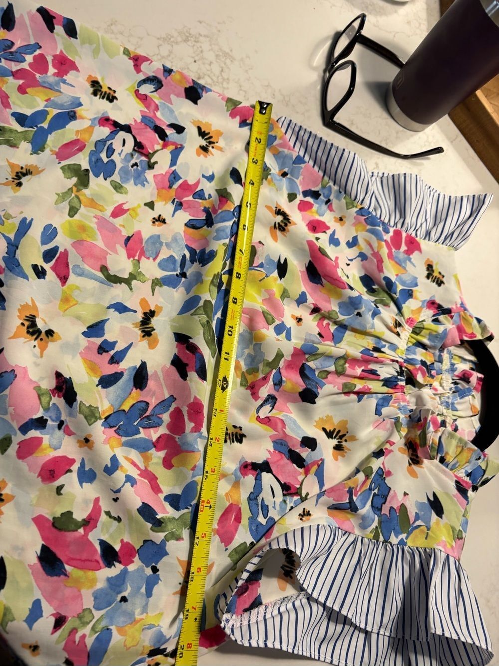Floral Flutter-Sleeve Casual Dress - White Multi - Picture 7 of 12